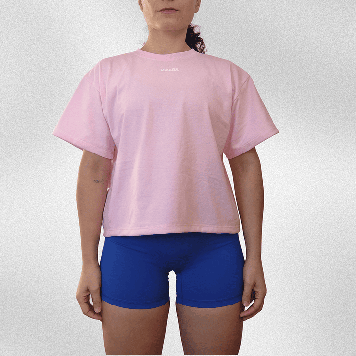 Polera Oversize boxy rosa 1