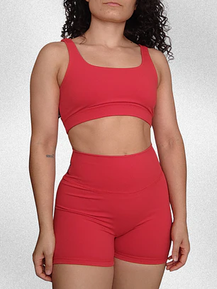 Set top Cleo + short Sense rojo M