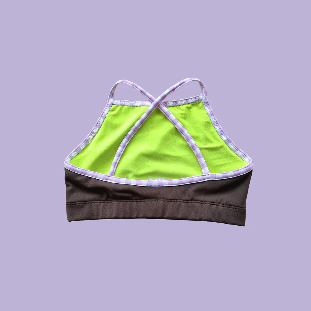 Top Cher básico Café Vichy lila  2