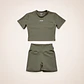 Set Manga corta crop + Short Sense 10 v-shape Verde musgo M/L - Miniatura 1