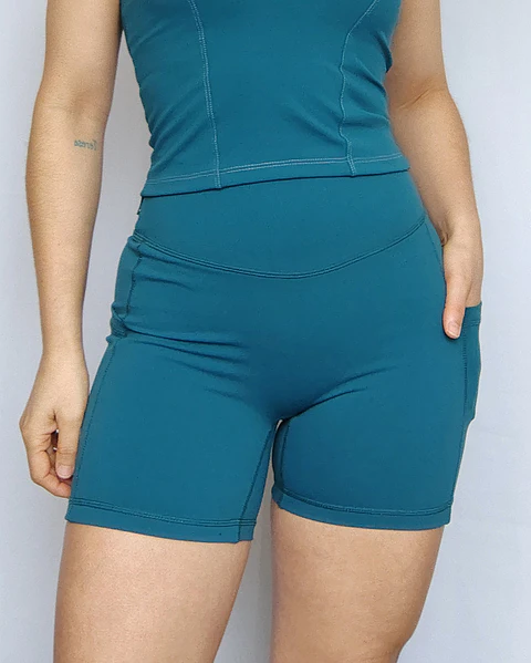 Short Pocket Teal