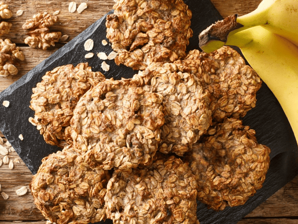 Galletas avena, plátano y nuez