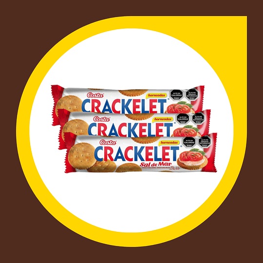 Galleta Crackelet Sal de Mar 70gr x 3 unidades