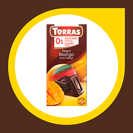 Chocolate Negro con Mango 0% Azucar 75gr