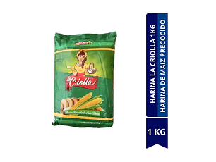 HARINA LA CRIOLLA HARINA DE MAIZ PRECOCIDO 1KG