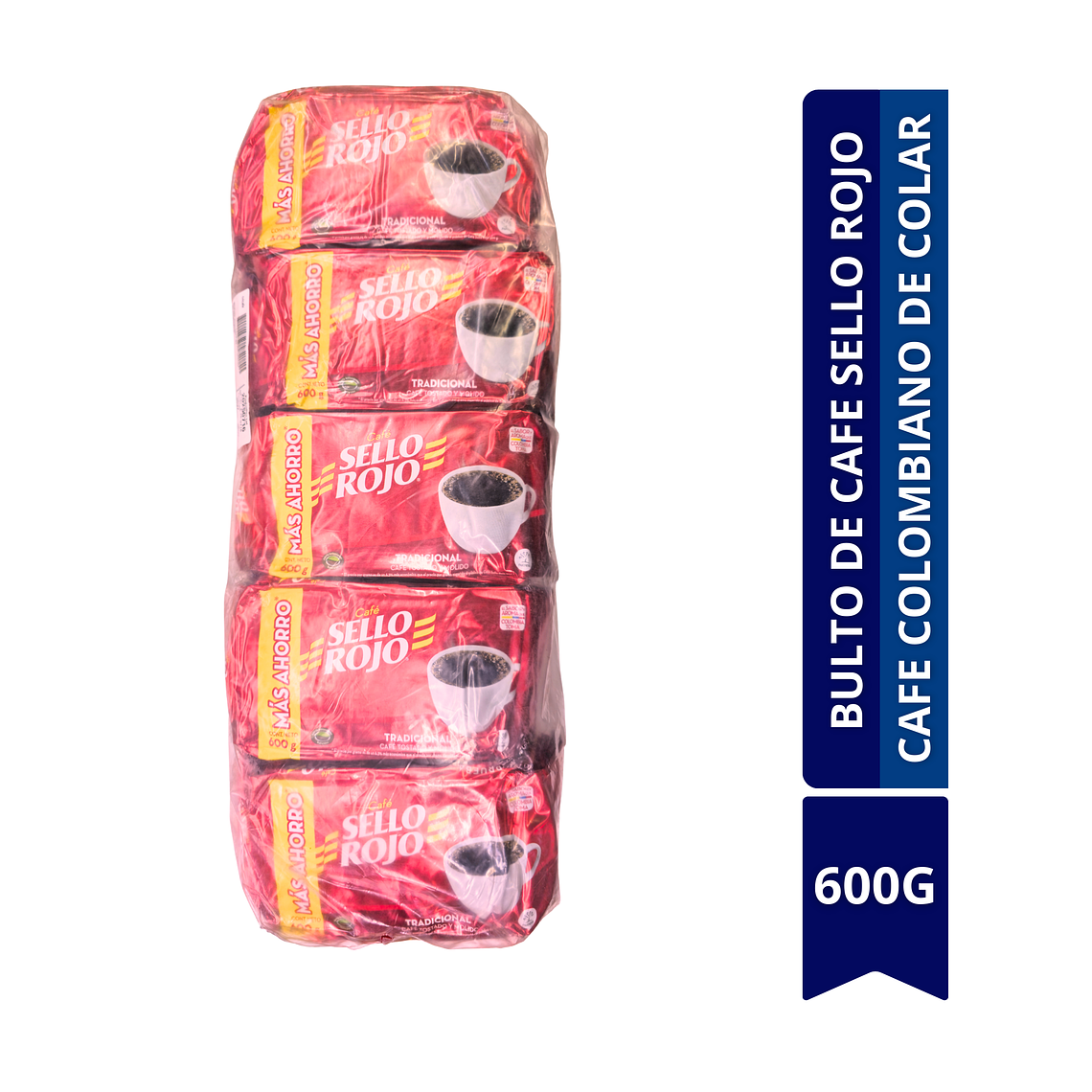 BULTO DE CAFE SELLO ROJO CAFE COLOMBIANO DE COLAR DE 600G 1