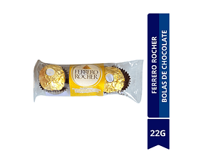 FERRERO ROCHER 3 BOLAS DE CHOCOLATE DE 22.03G 