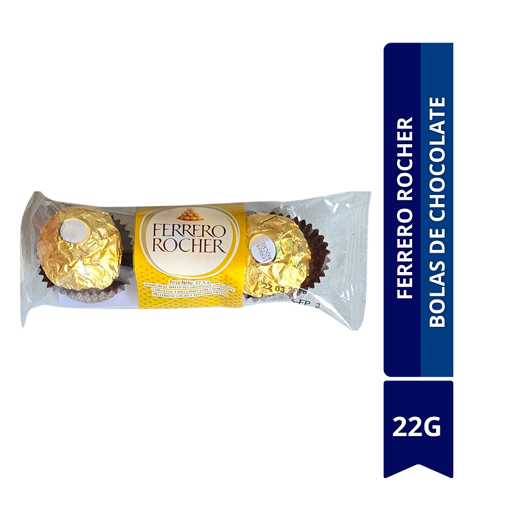 FERRERO ROCHER 3 BOLAS DE CHOCOLATE DE 22.03G  1