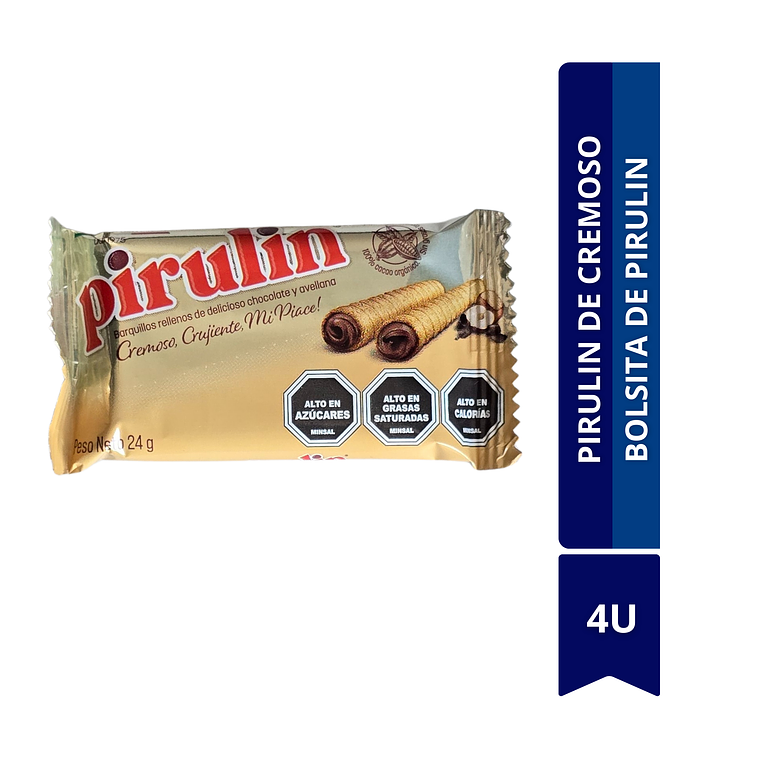 PIRULIN DE CREMOSO BOLSITA DE PIRULIN 4 UNID 24G 1