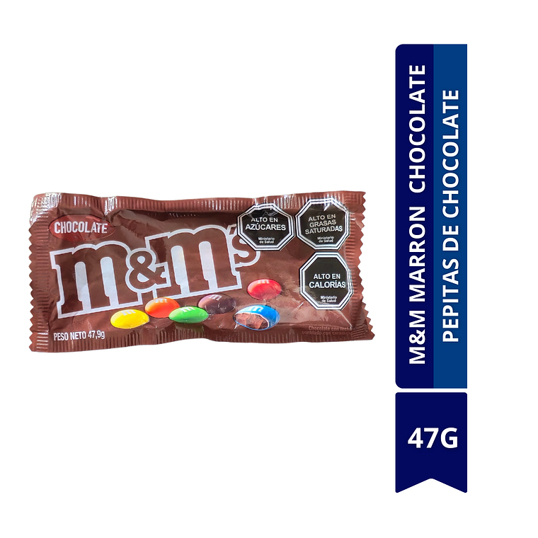 M&M MARRON SABOR CHOCOLATE PEPITAS DE CHOCOLATE 47.9G	 1