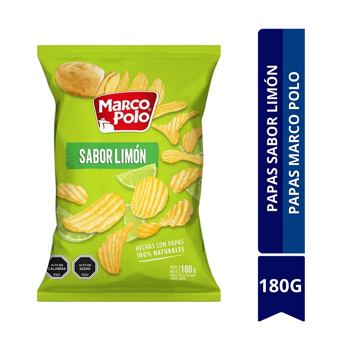 PAPAS MARCO POLO SABOR LIMÓN DE 180G 1