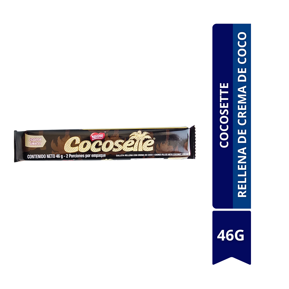 COCOSETTE GALLETA RELLENA DE CREMA DE COCO  46G 	 1