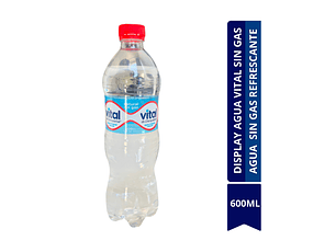 DISPLAY DE 12 UNID AGUA VITAL SIN GAS DE 600ML