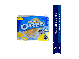 PAQUETE DE OREO VAINILLA DE SABOR VAINILLA 216G	