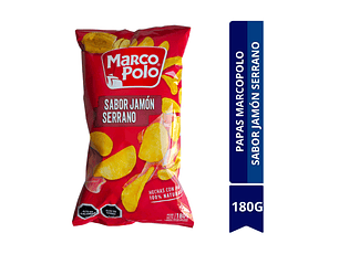 PAPAS MARCOPOLO DE SABOR JAMÓN SERRANO 180G