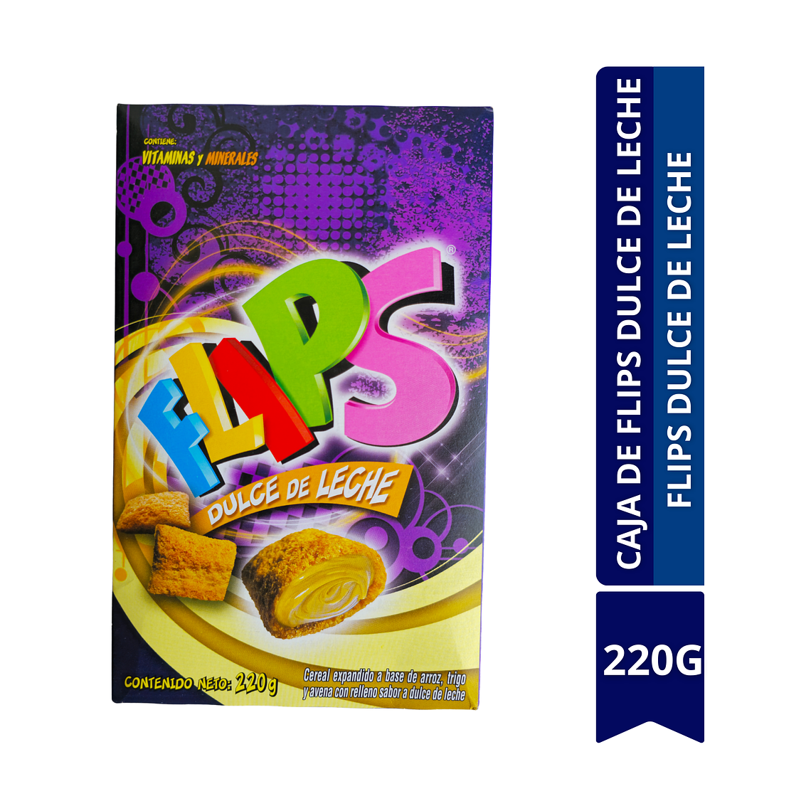 CAJA DE FLIPS DULCE DE LECHE 220G	 1