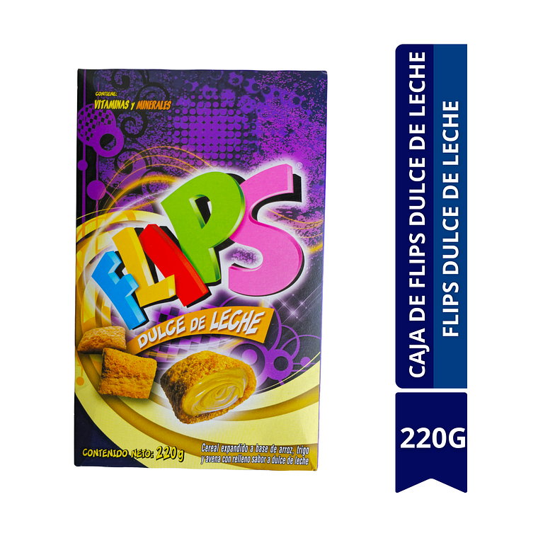CAJA DE FLIPS DULCE DE LECHE 220G	 1
