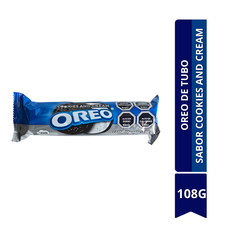 Oreo de Tubo 108 g Sabor Cookies and Cream 1