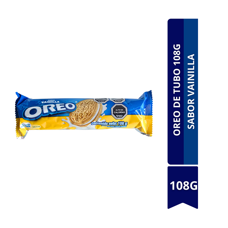 OREO DE TUBO SABOR VAINILLA  108G	 1