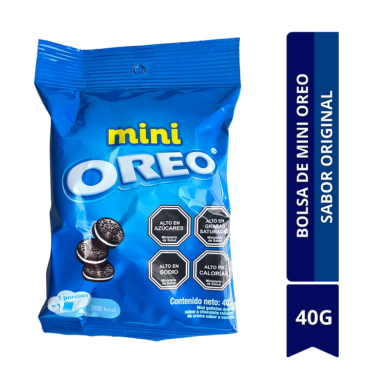 BOLSA DE MINI OREO SABOR ORIGINAL 40G 	 1