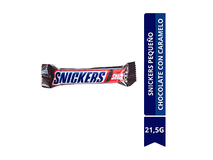 SNICKERS PEQUEÑO CHOCOLATE CON CARAMELO 21,5G 	