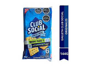 GALLETA CLUB SOCIAL SABOR RIGINALE 144G	