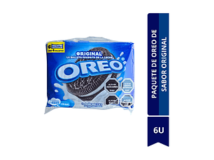 PAQUETE DE OREO DE 6 UNID SABOR ORIGINAL 216G	