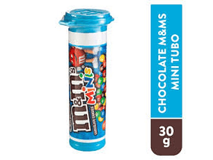 M&M MINI TUBO COLOR AZUL 30 GR 