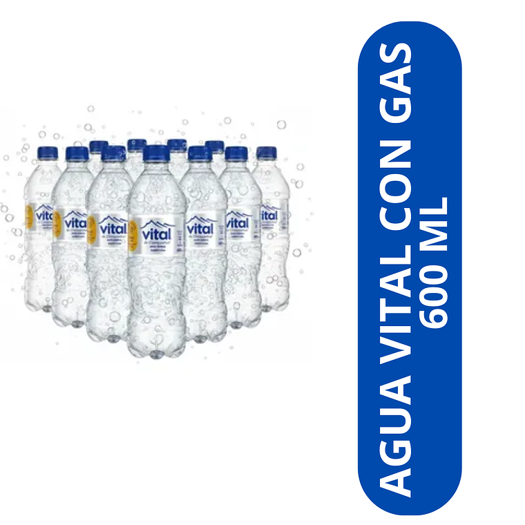 AGUA VITAL CON GAS DE 600M  1