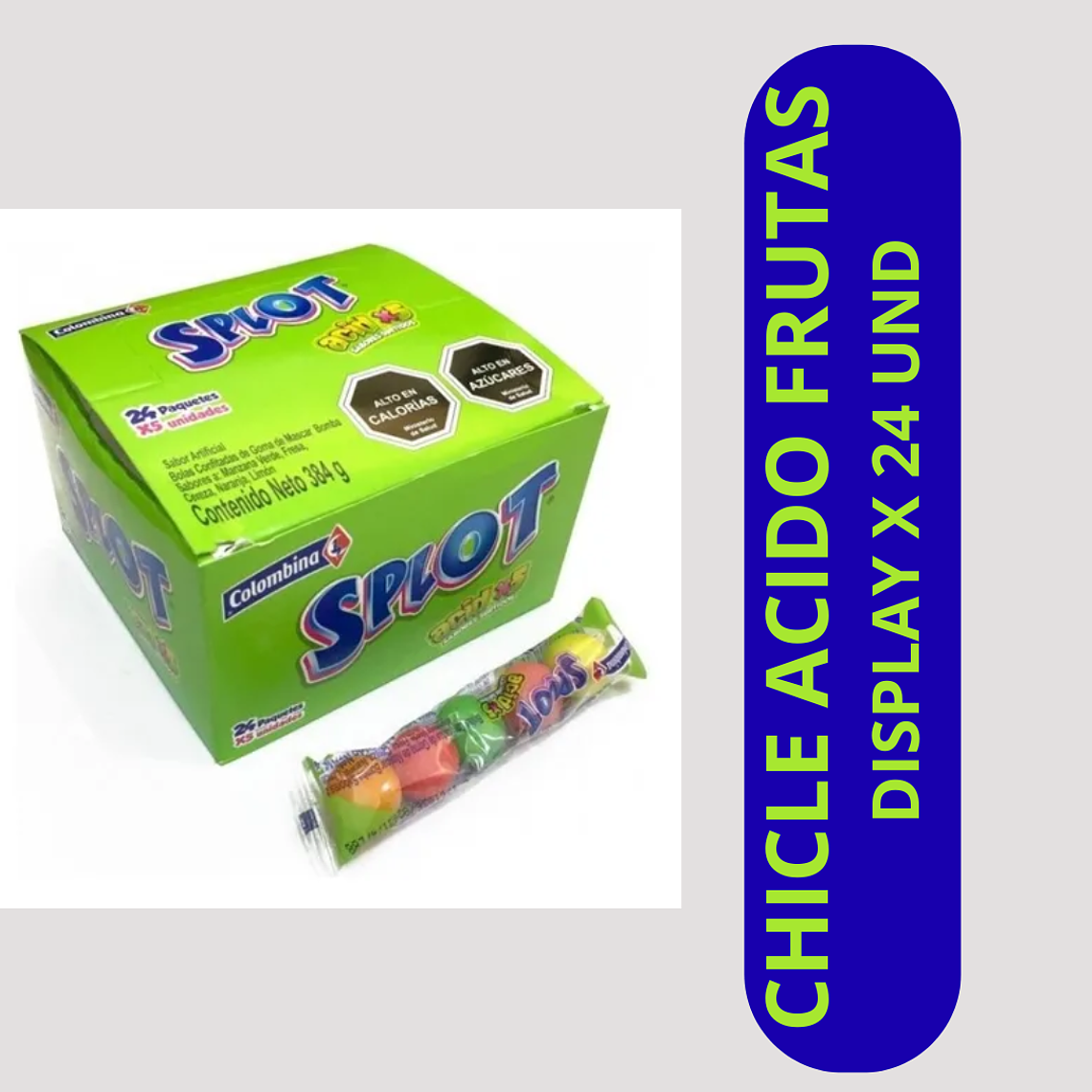 CHICLE ACIDO DE FRUTAS  1