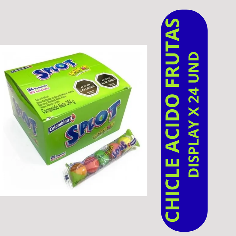 CHICLE ACIDO DE FRUTAS  1