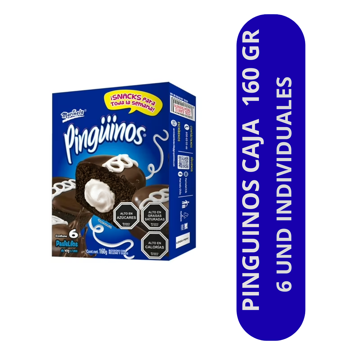 PINGUINO INDIVIDUAL CAJITA X 6 UND  1