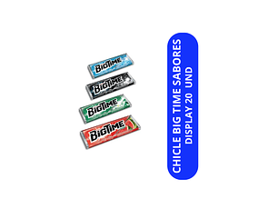 CHICLE BIG TIME TRADICONAL SABORES SURTIDOS 