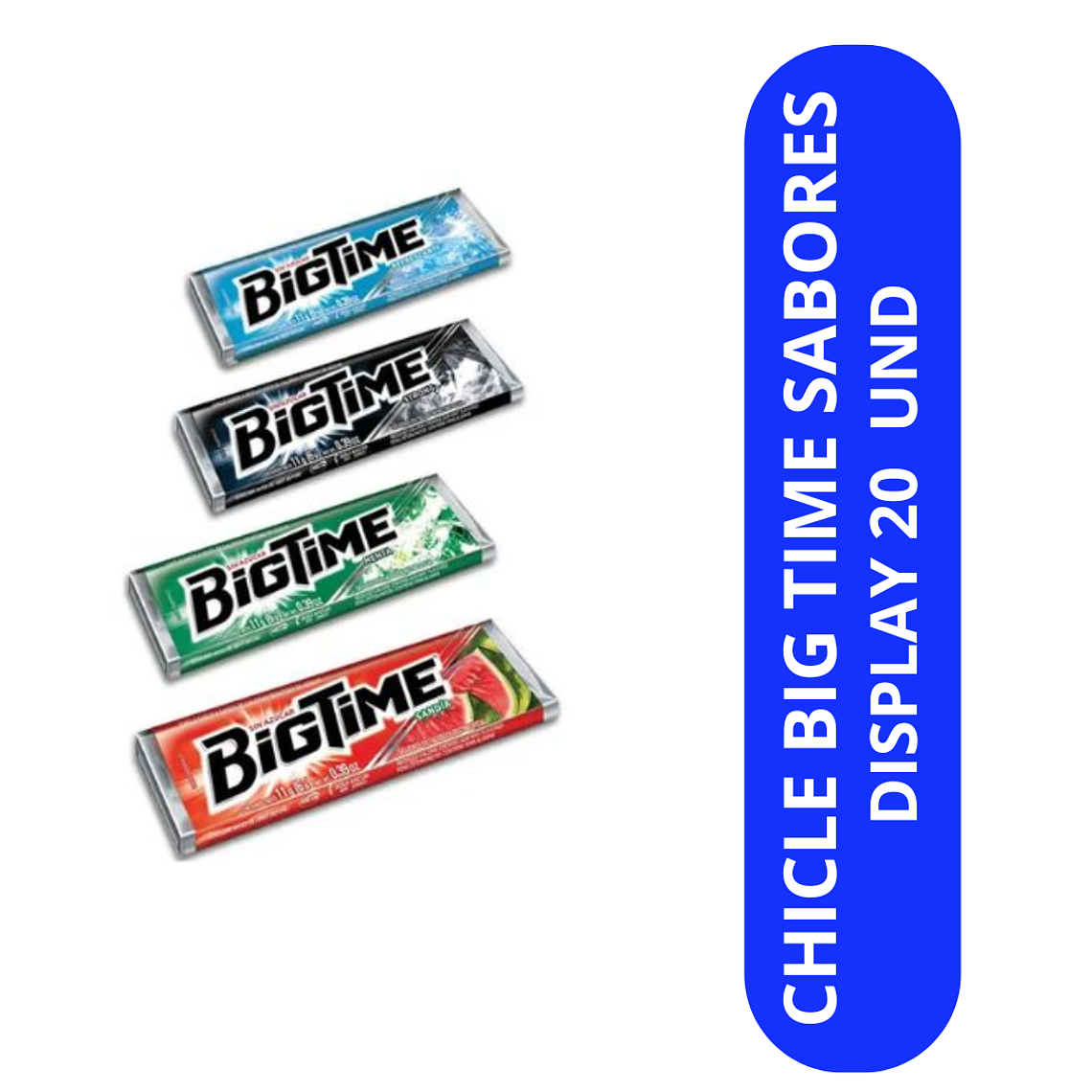 CHICLE BIG TIME TRADICONAL SABORES SURTIDOS  1