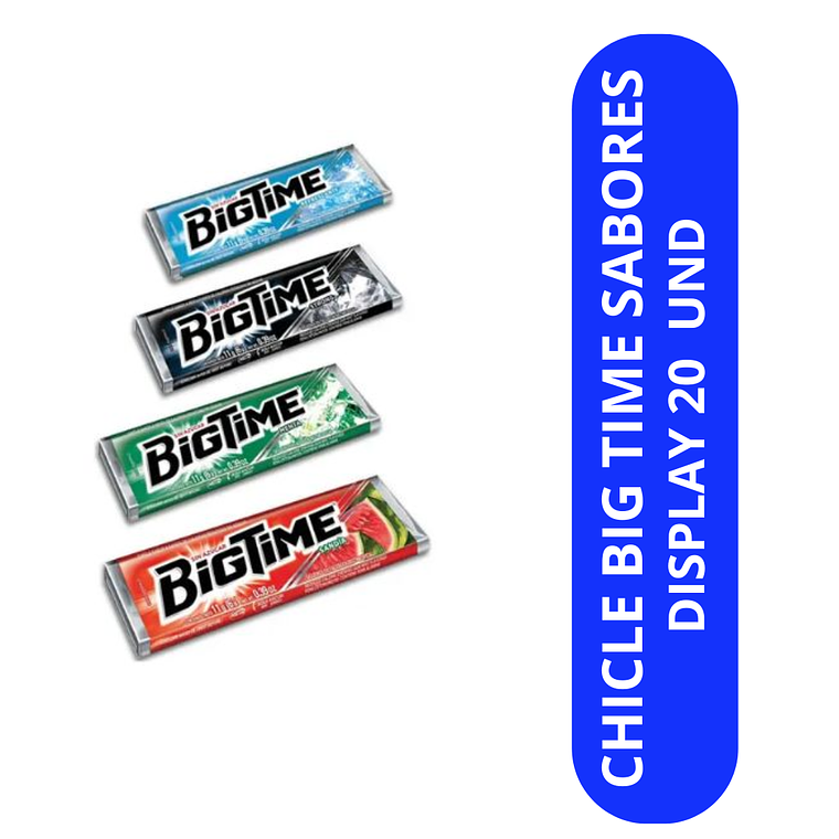 CHICLE BIG TIME TRADICONAL SABORES SURTIDOS  1
