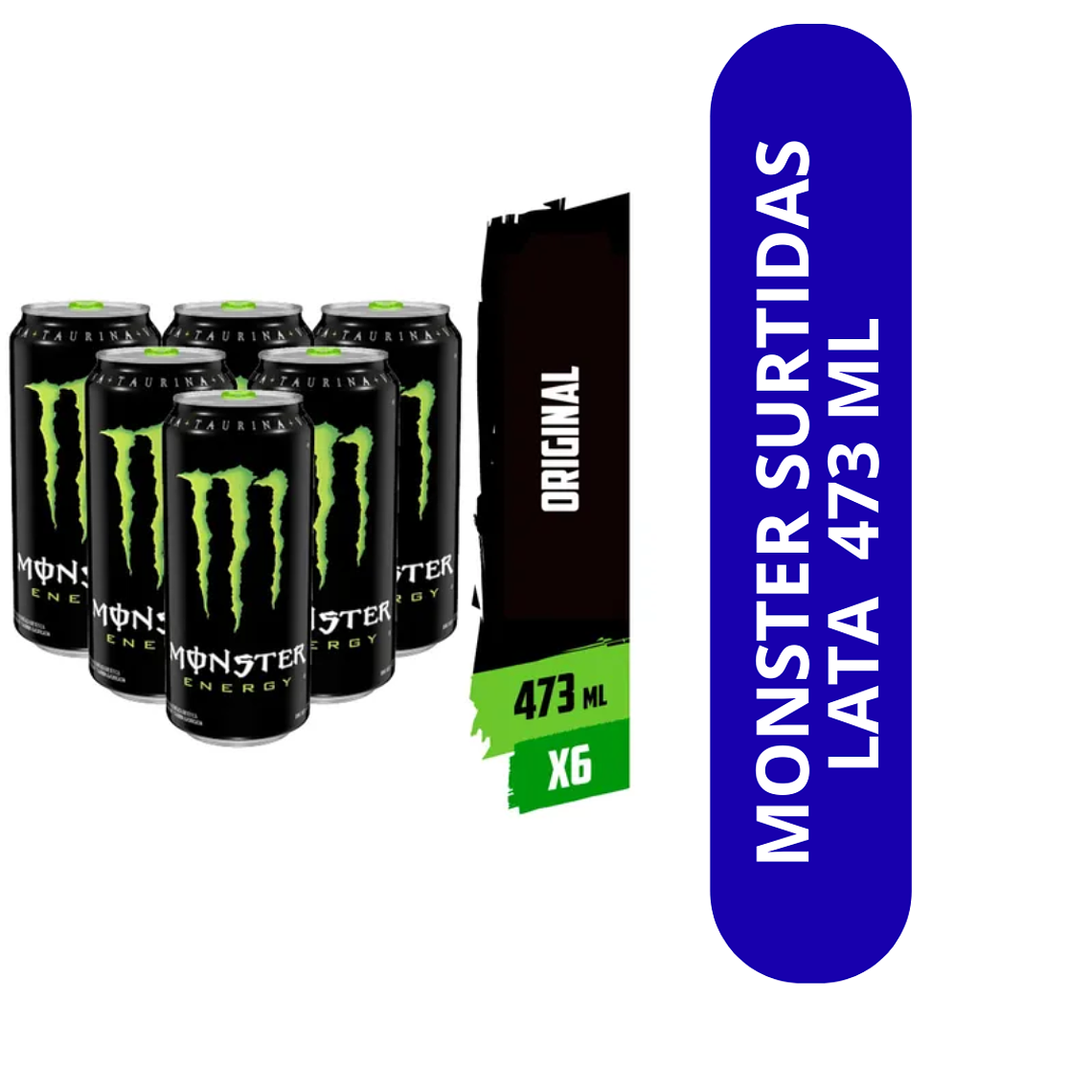 BEBIDA ENERGETICA MONSTER  DISPLAY 6 UND  2