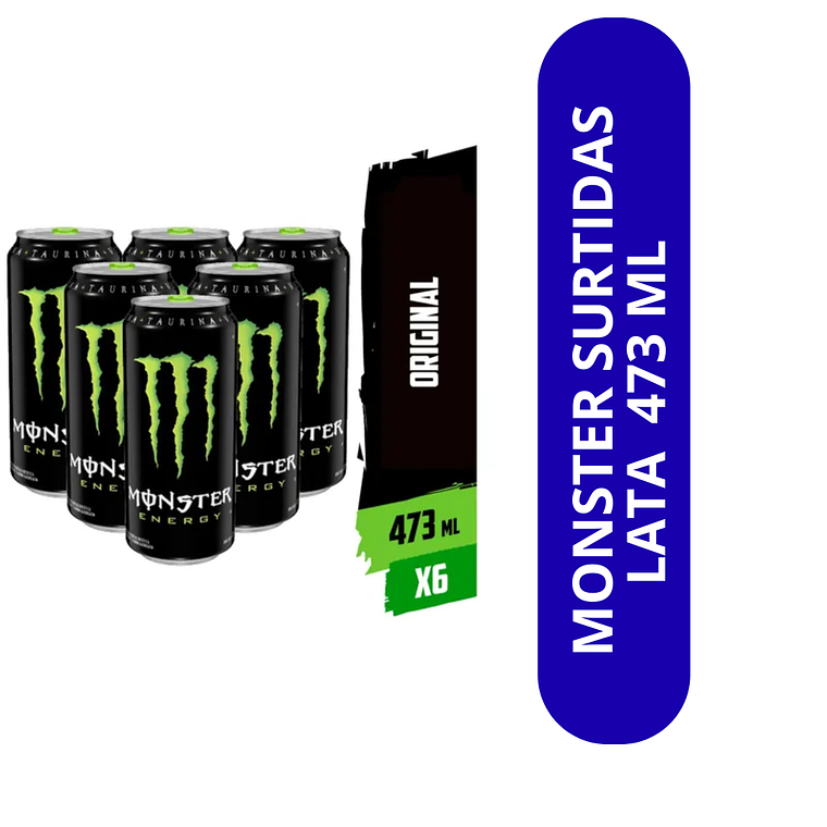 BEBIDA ENERGETICA MONSTER  DISPLAY 6 UND  2