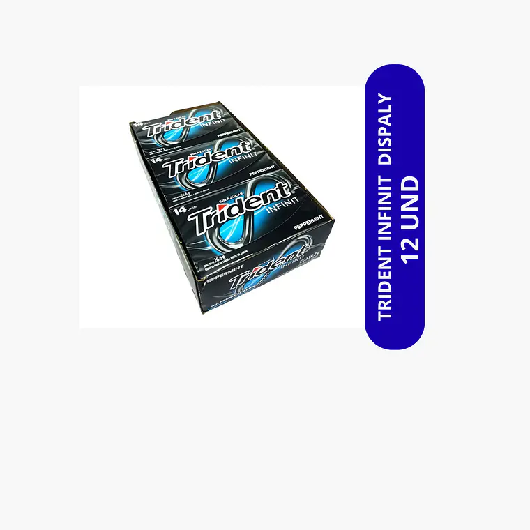 CAJA TRIDENT INFINIT CHICLE MENTA  1