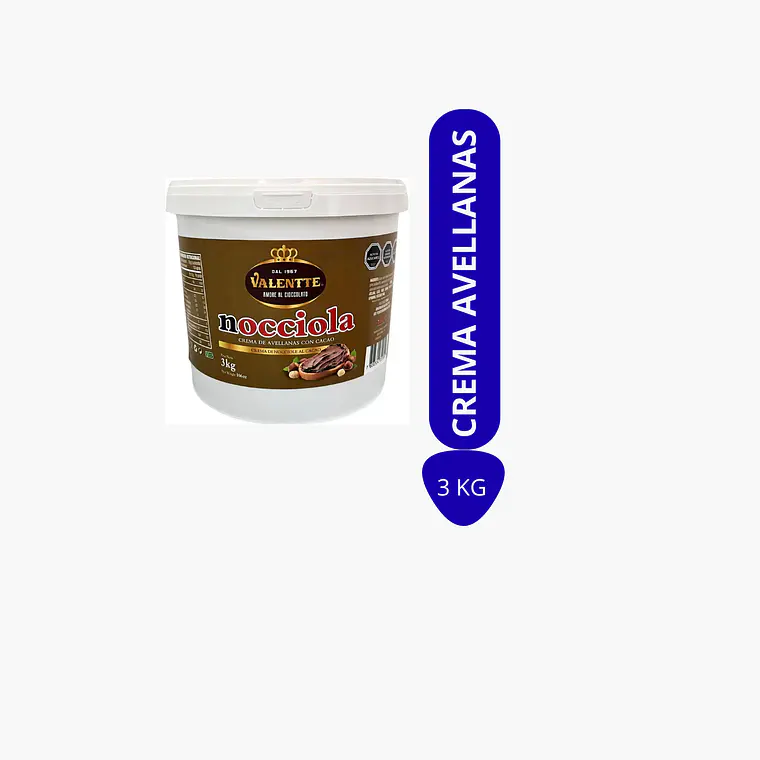 Crema de Avellanas Balde 3kg Nocciola-Valentte 1