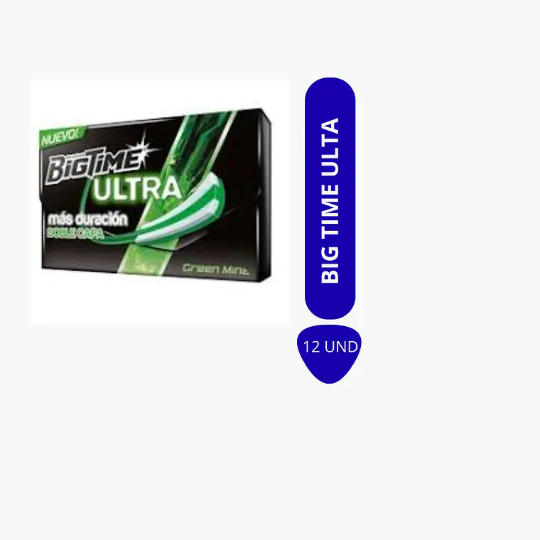 CHICLES BIG TIME ULTRA GREEN 1