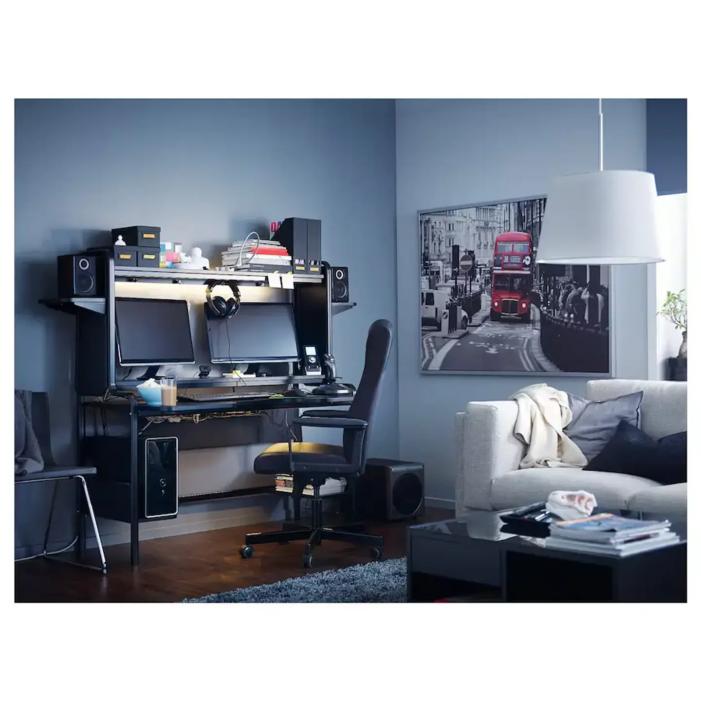 Gamer black desk FREDDE 2