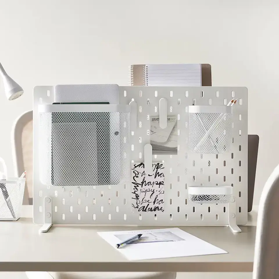 Freestanding pegboard, white SKÅDIS 2