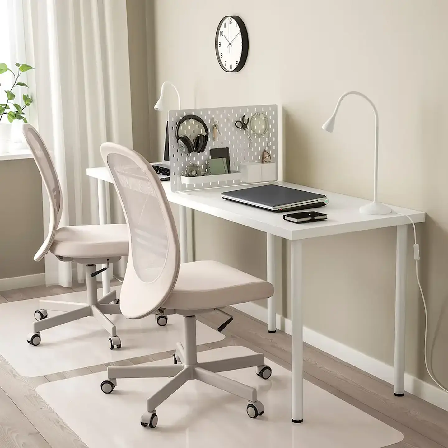 Freestanding pegboard, white SKÅDIS 3