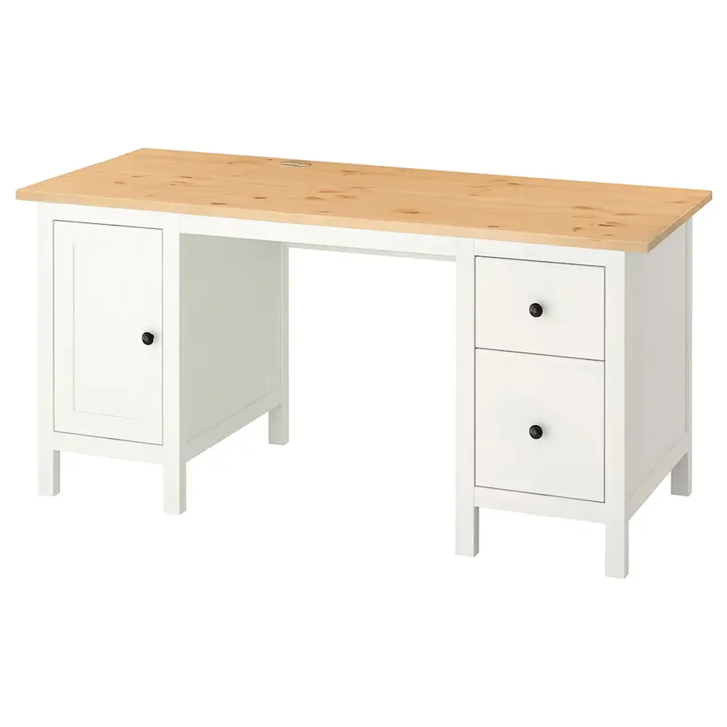 Desk, white/sepia tint HEMNES 4