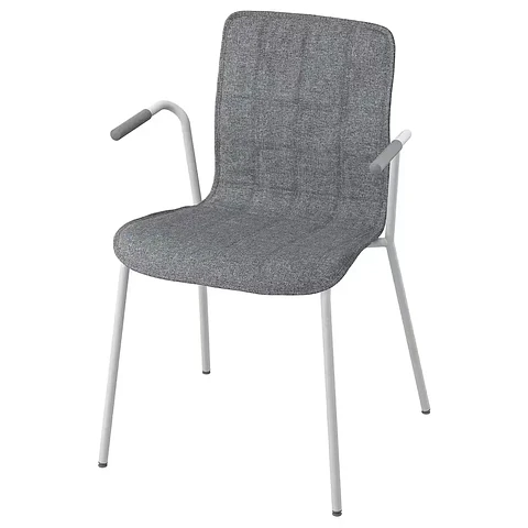 Meeting room chair, grey/white LÄKTARE