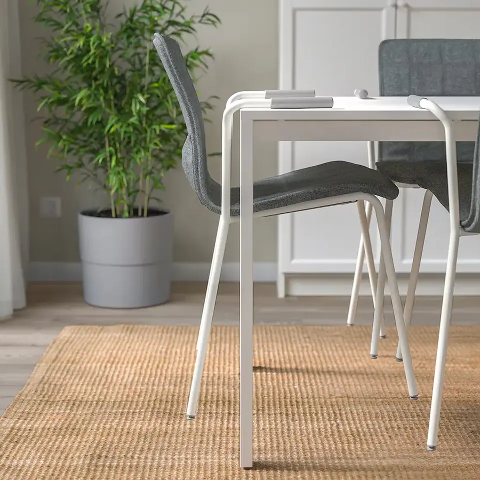 Meeting room chair, grey/white LÄKTARE 5