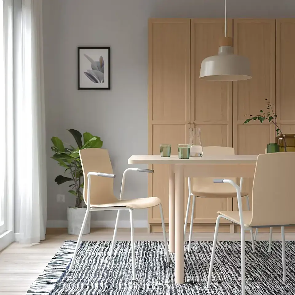 Meeting room chair, birch veneer/white LÄKTARE 2