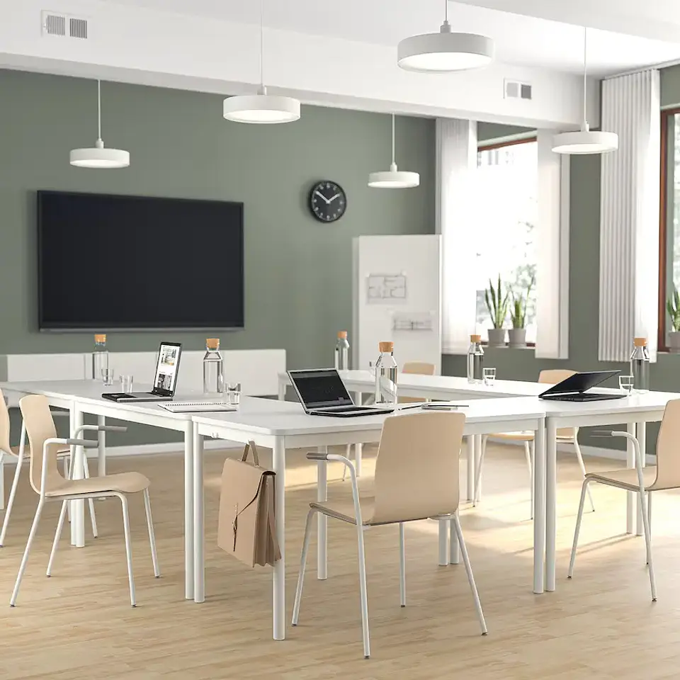 Meeting room chair, birch veneer/white LÄKTARE 3