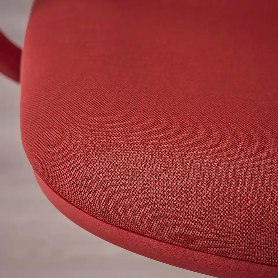 Desk chair with armrests, Gräsnäs red SMÖRKULL 6