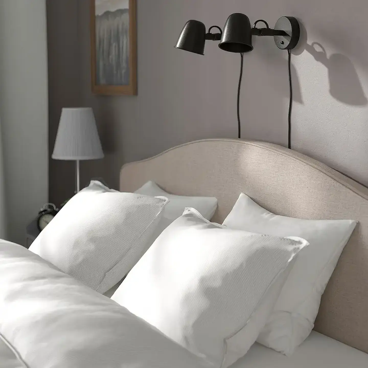 Upholstered bed, Kilanda beige RAMNEFJÄLL 5